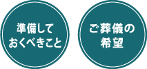 ご葬儀の流れ・事前見積り・準備しておくべきこと・ご葬儀の希望